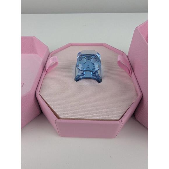 Swarovski Lucent cocktail ring Oversized crystal, Octagon cut, Blue 55 / 7USA - Picture 8 of 9